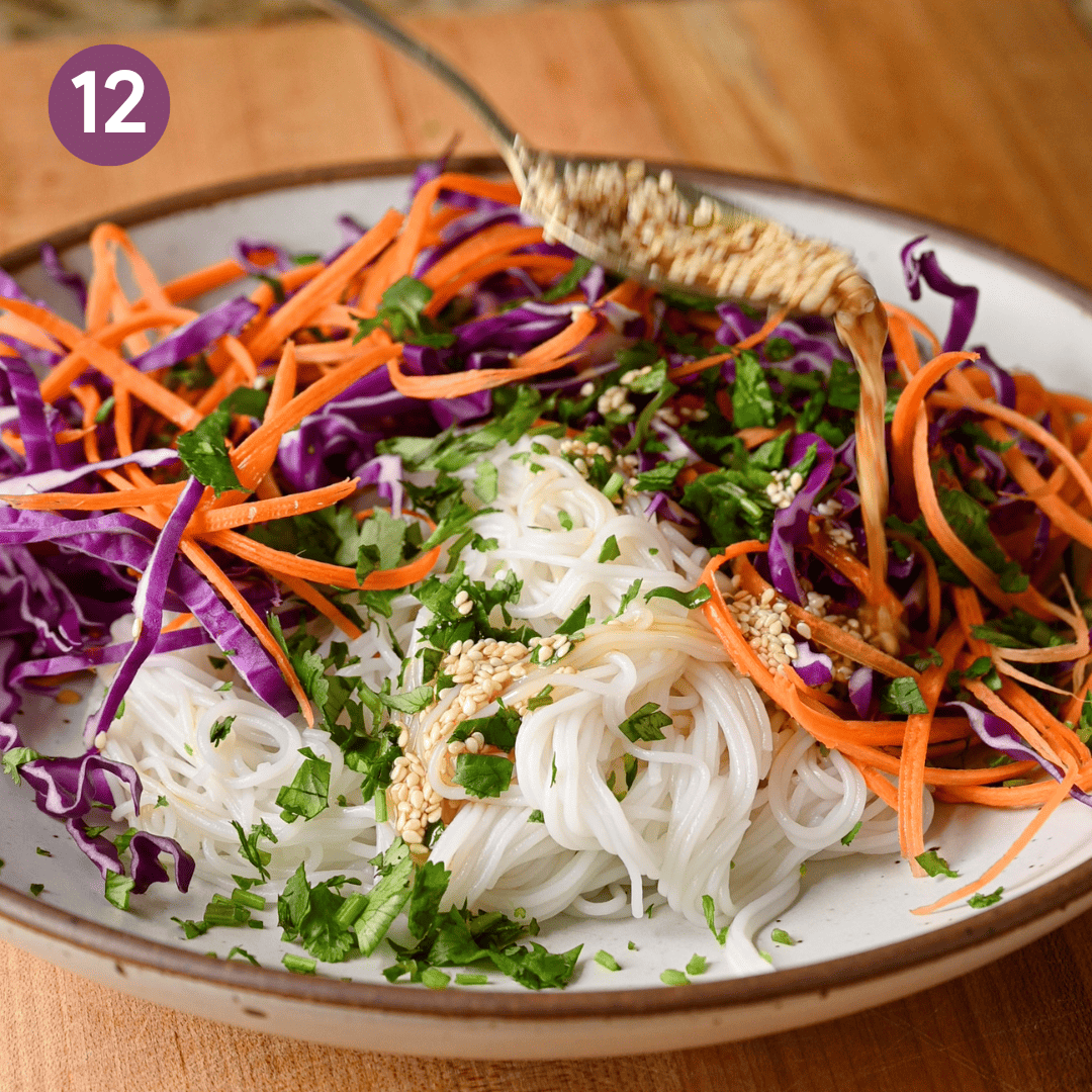noodles in a bowl.
