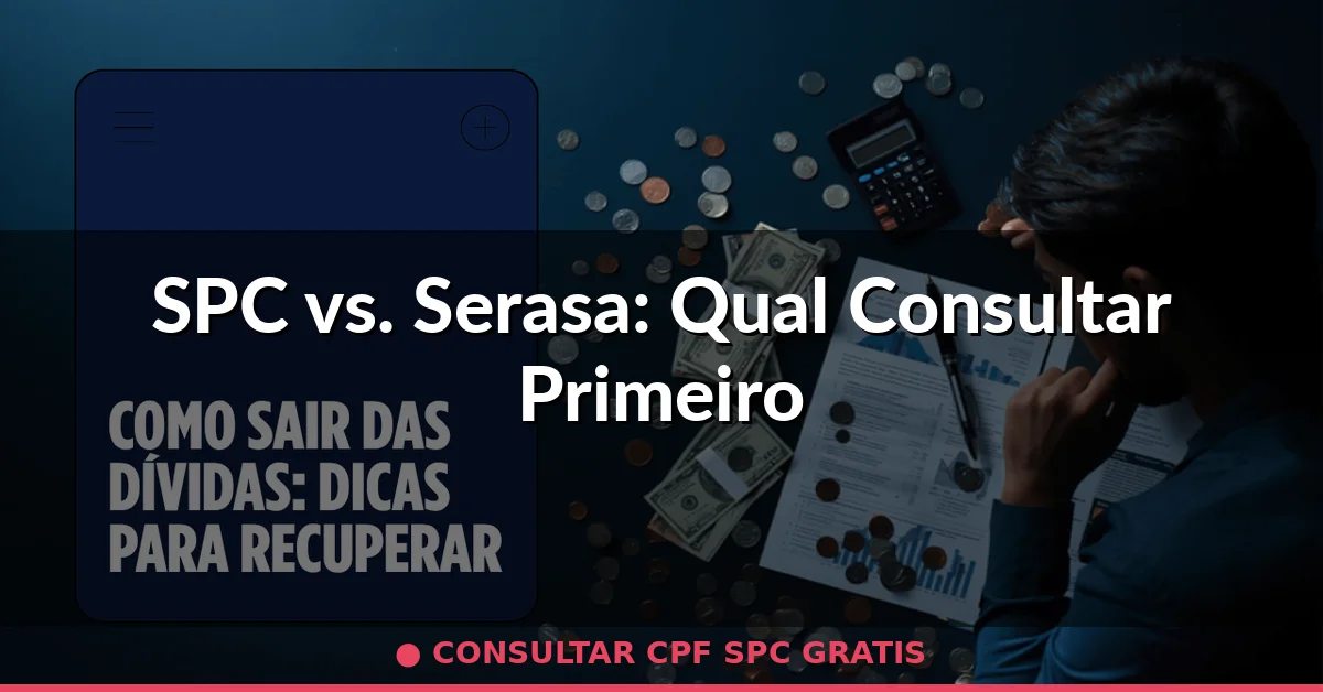 SPC vs. Serasa: Qual Consultar Primeiro — consultar cpf spc gratis