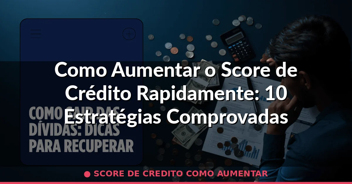 score de credito como aumentar — Guia completo 2026