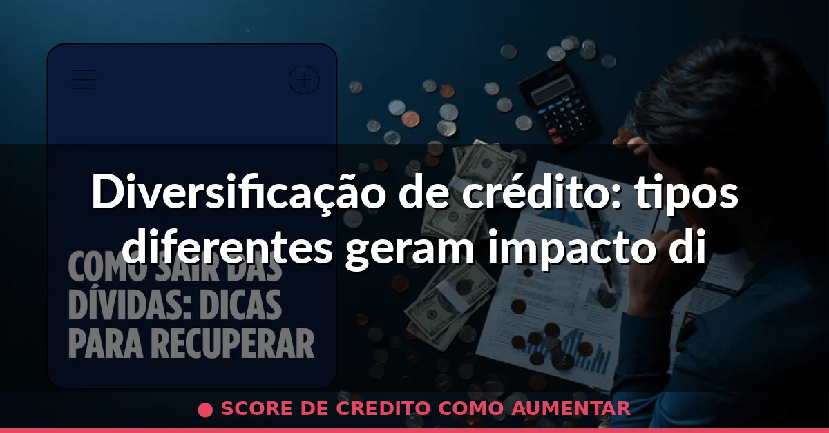 Diversificação de crédito: tipos diferentes geram impacto diferente — score de credito como aumentar