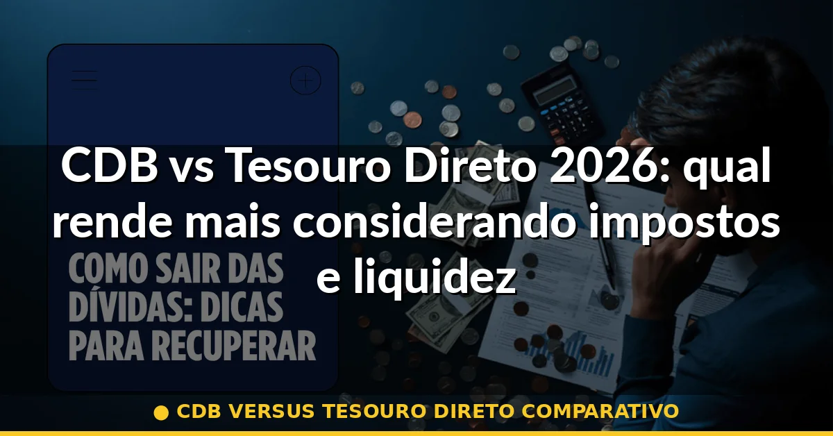 cdb versus tesouro direto comparativo — Guia completo 2026
