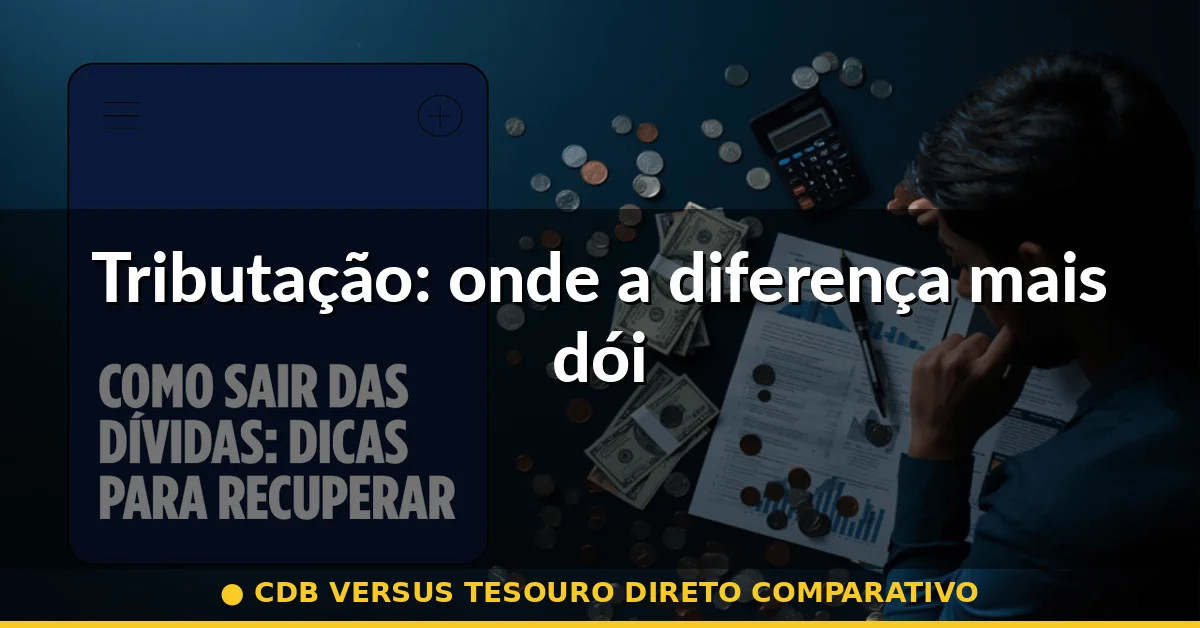 Tributação: onde a diferença mais dói — cdb versus tesouro direto comparativo