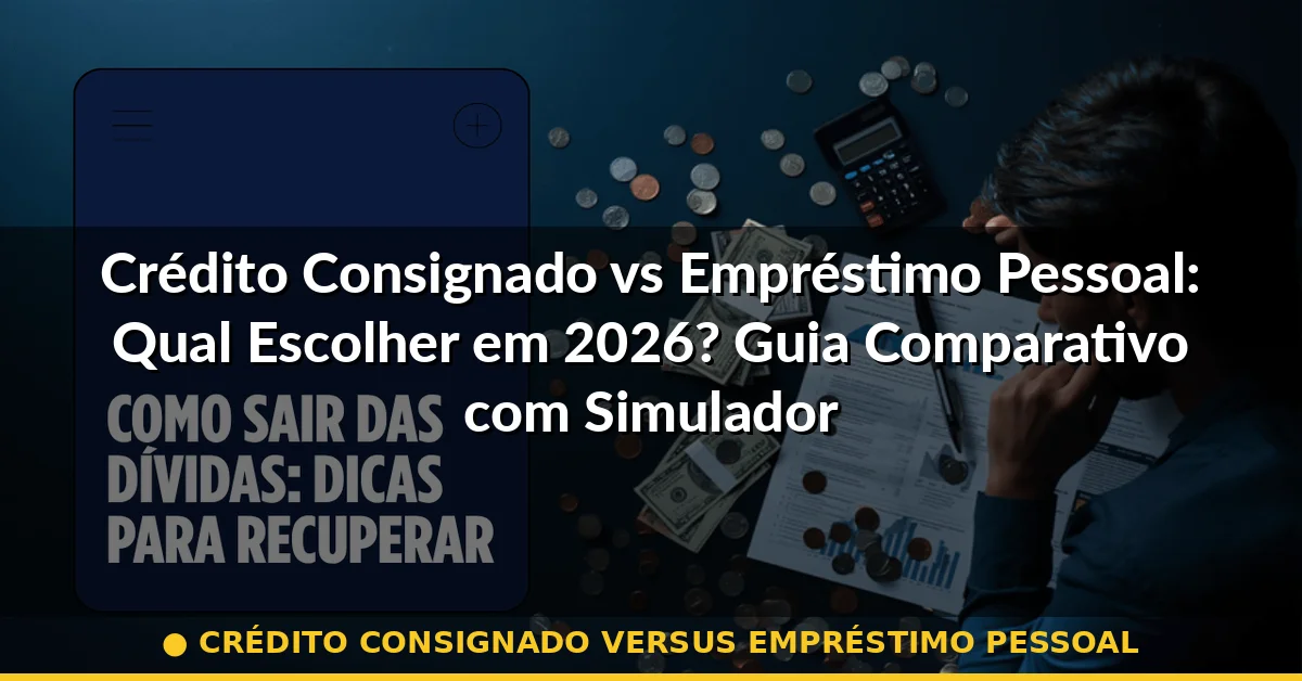 crédito consignado versus empréstimo pessoal — Guia completo 2026