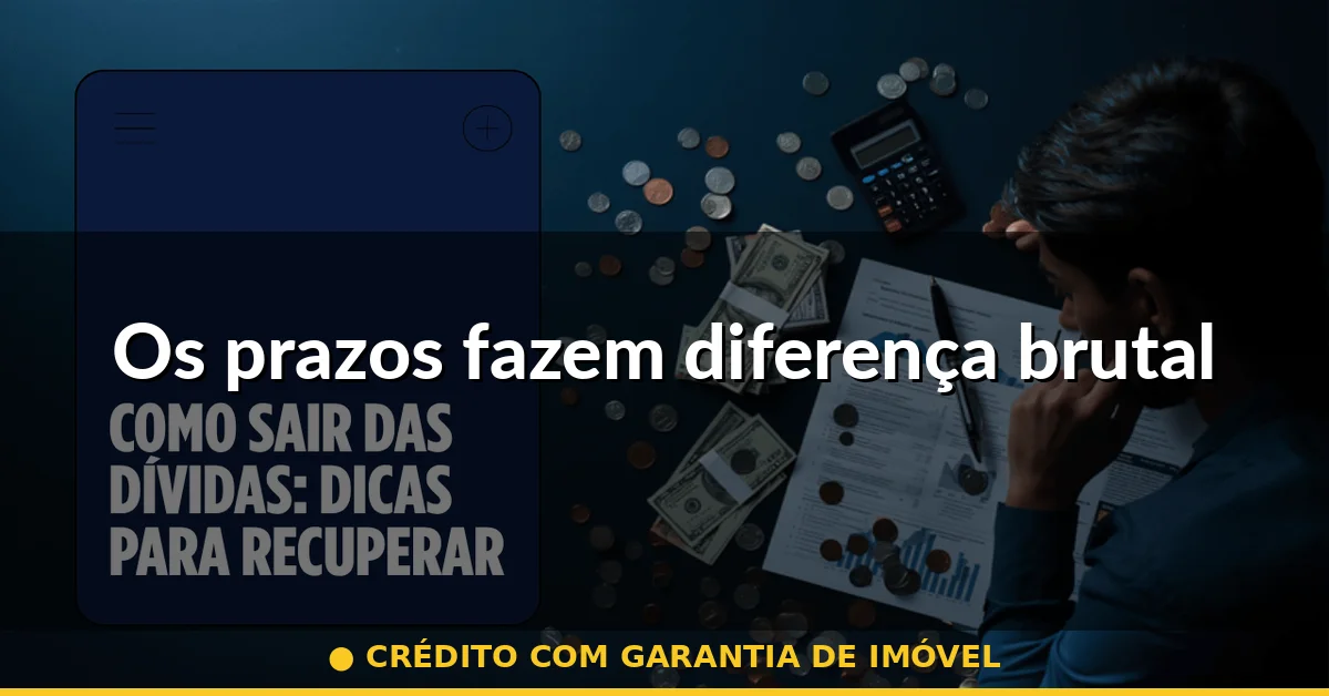 Os prazos fazem diferença brutal — crédito com garantia de imóvel