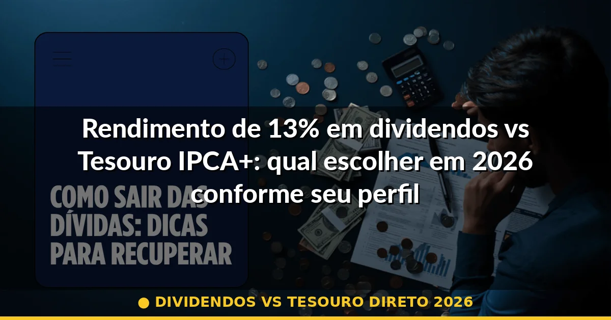 dividendos vs tesouro direto 2026 — Guia completo 2026