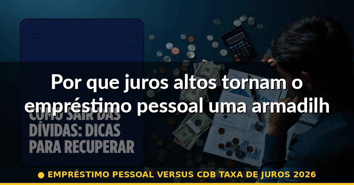 Por que juros altos tornam o empréstimo pessoal uma armadilha — empréstimo pessoal versus cdb taxa de juros 2026