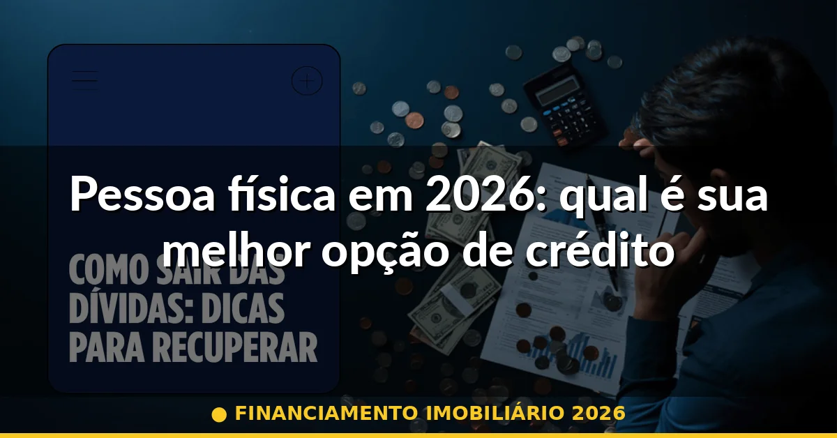 Pessoa física em 2026: qual é sua melhor opção de crédito — financiamento imobiliário 2026