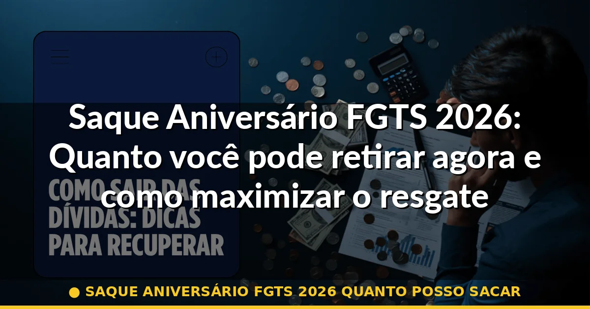 saque aniversário fgts 2026 quanto posso sacar — Guia completo 2026