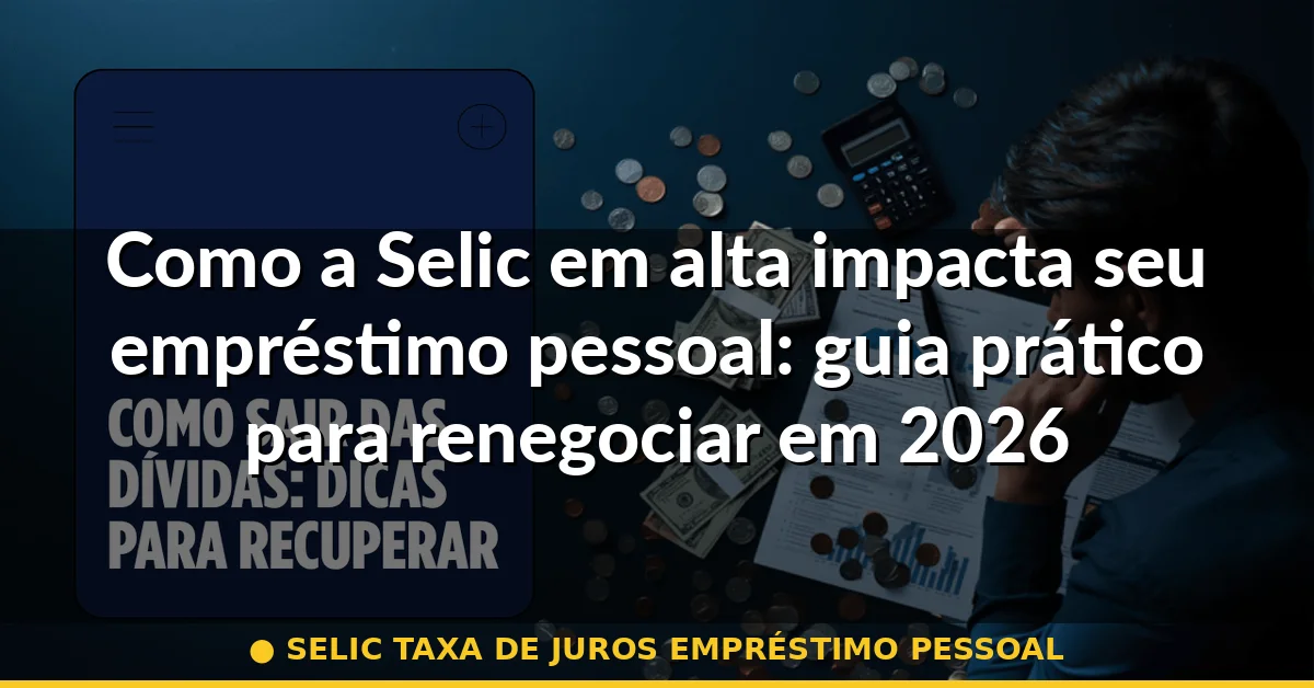 selic taxa de juros empréstimo pessoal — Guia completo 2026