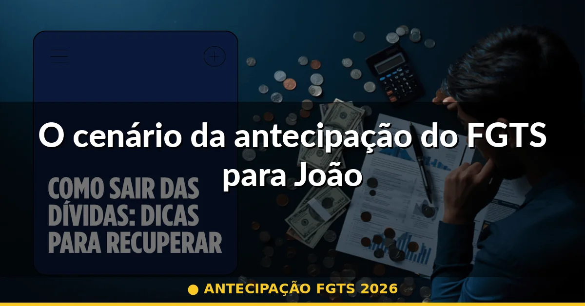 O cenário da antecipação do FGTS para João — antecipação fgts 2026