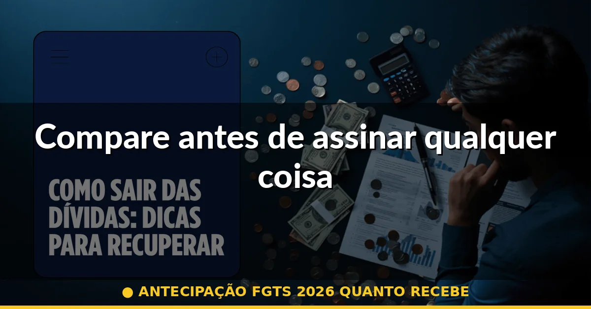 Compare antes de assinar qualquer coisa — antecipação fgts 2026 quanto recebe
