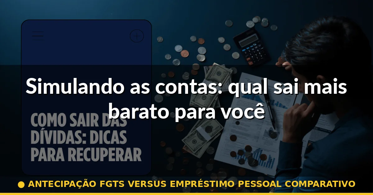 Simulando as contas: qual sai mais barato para você — antecipação fgts versus empréstimo pessoal comparativo
