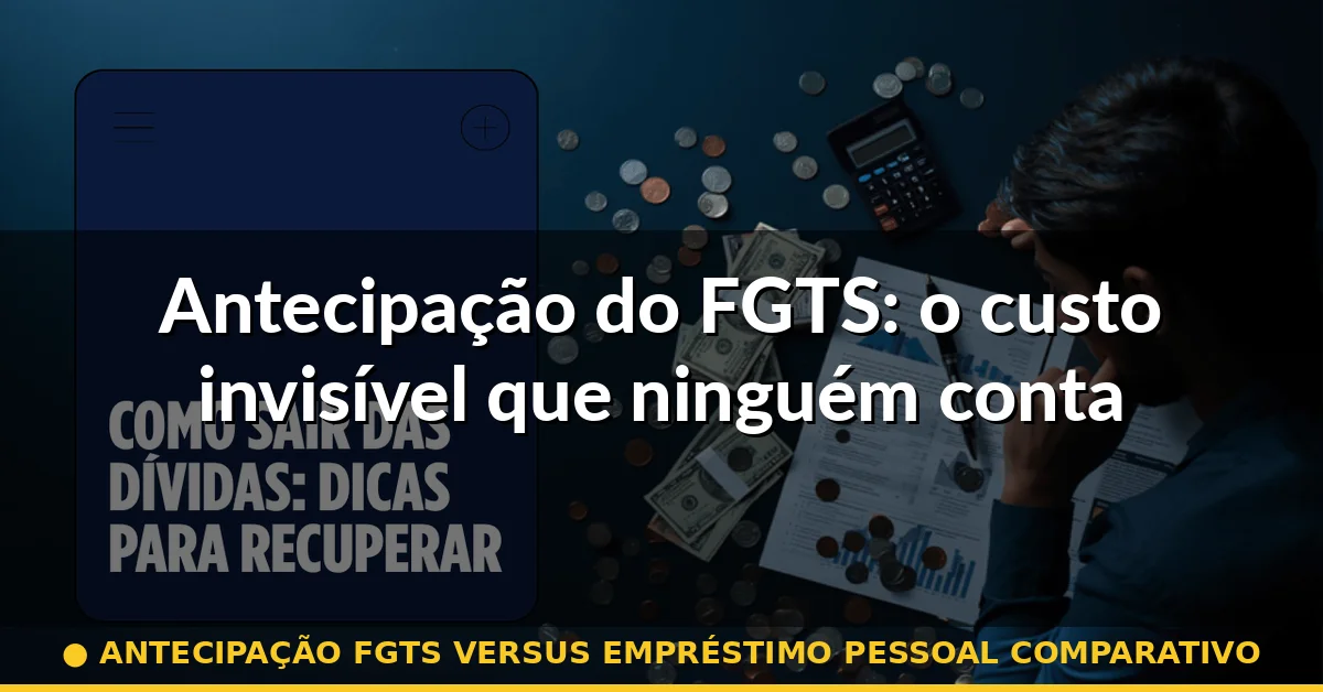 Antecipação do FGTS: o custo invisível que ninguém conta — antecipação fgts versus empréstimo pessoal comparativo