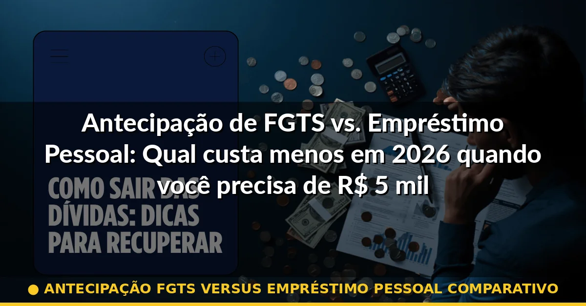 antecipação fgts versus empréstimo pessoal comparativo — Guia completo 2026