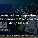 crédito consignado versus empréstimo pessoal comparação taxas — Guia completo 2026
