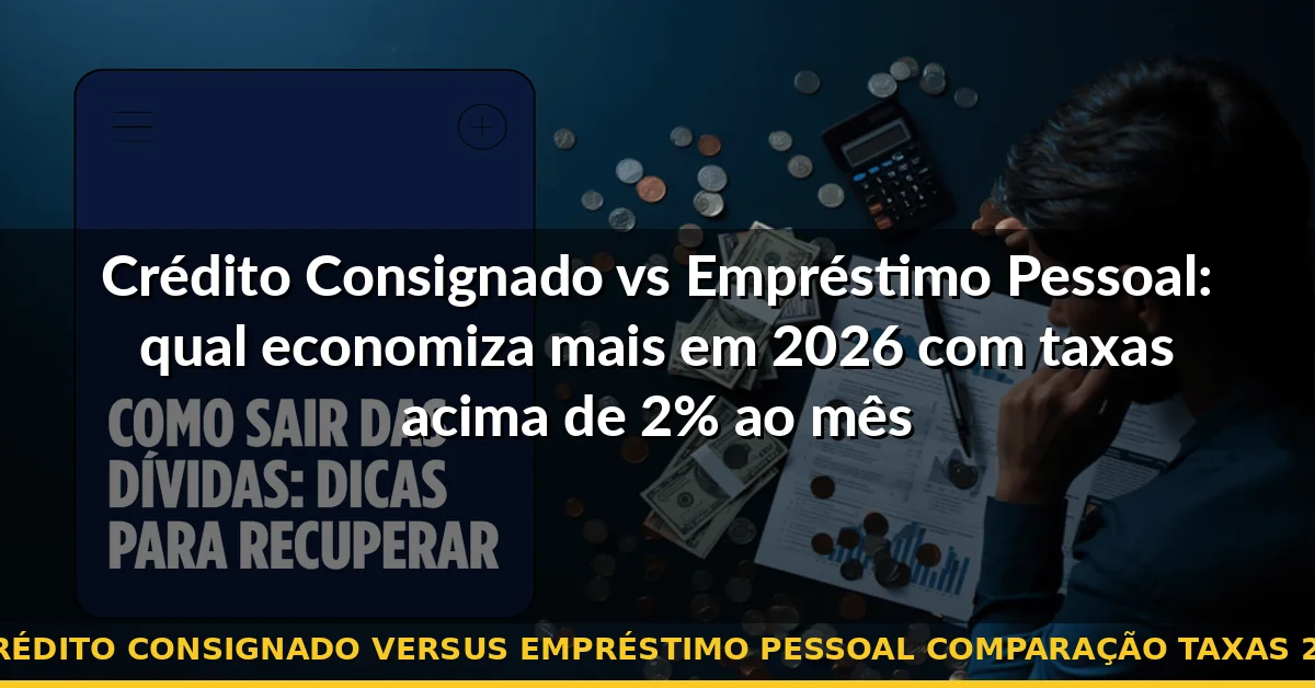 crédito consignado versus empréstimo pessoal comparação taxas 2026 — Guia completo 2026