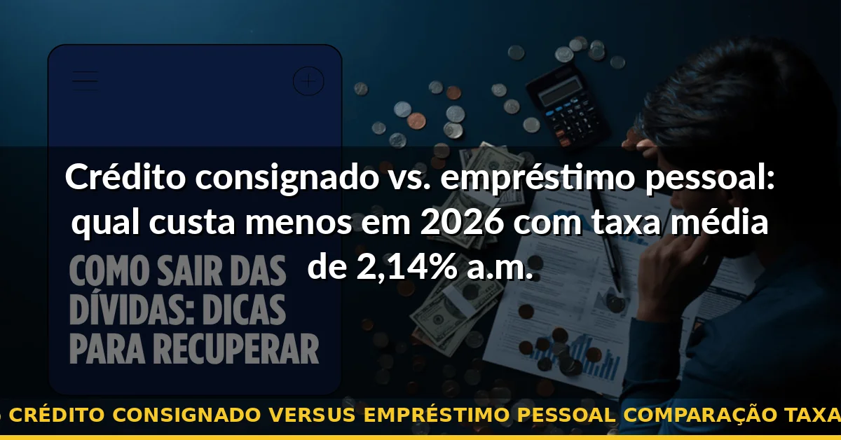 crédito consignado versus empréstimo pessoal comparação taxas — Guia completo 2026