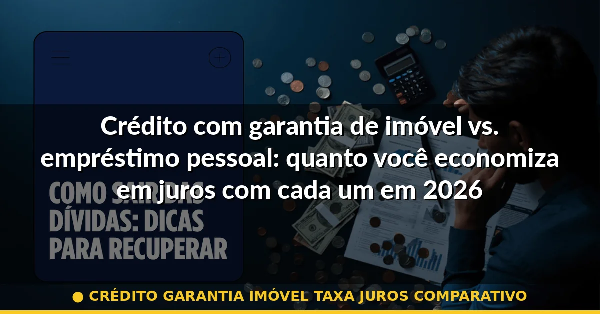 crédito garantia imóvel taxa juros comparativo — Guia completo 2026