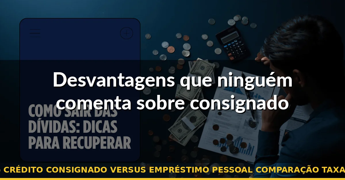 Desvantagens que ninguém comenta sobre consignado — crédito consignado versus empréstimo pessoal comparação taxas