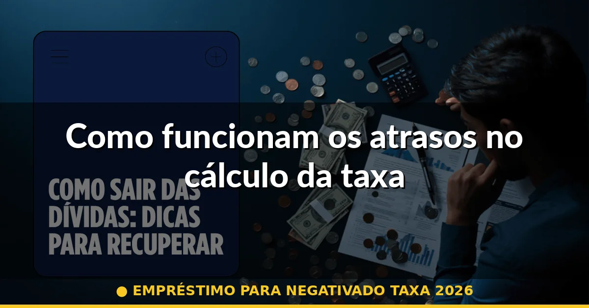 Como funcionam os atrasos no cálculo da taxa — empréstimo para negativado taxa 2026