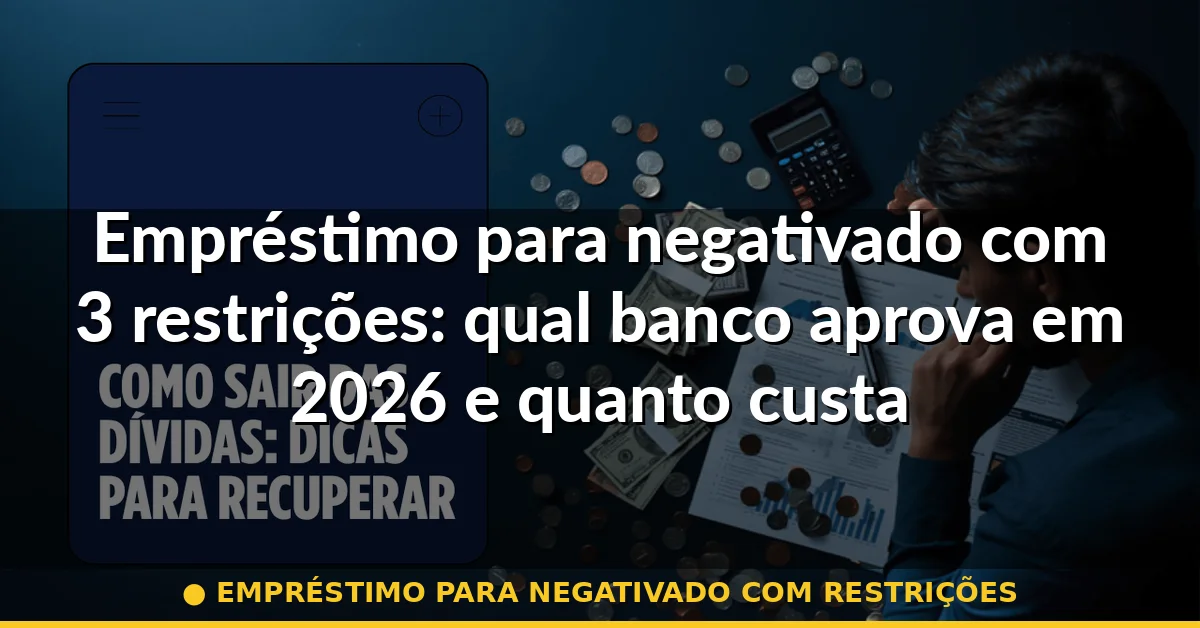 empréstimo para negativado com restrições — Guia completo 2026