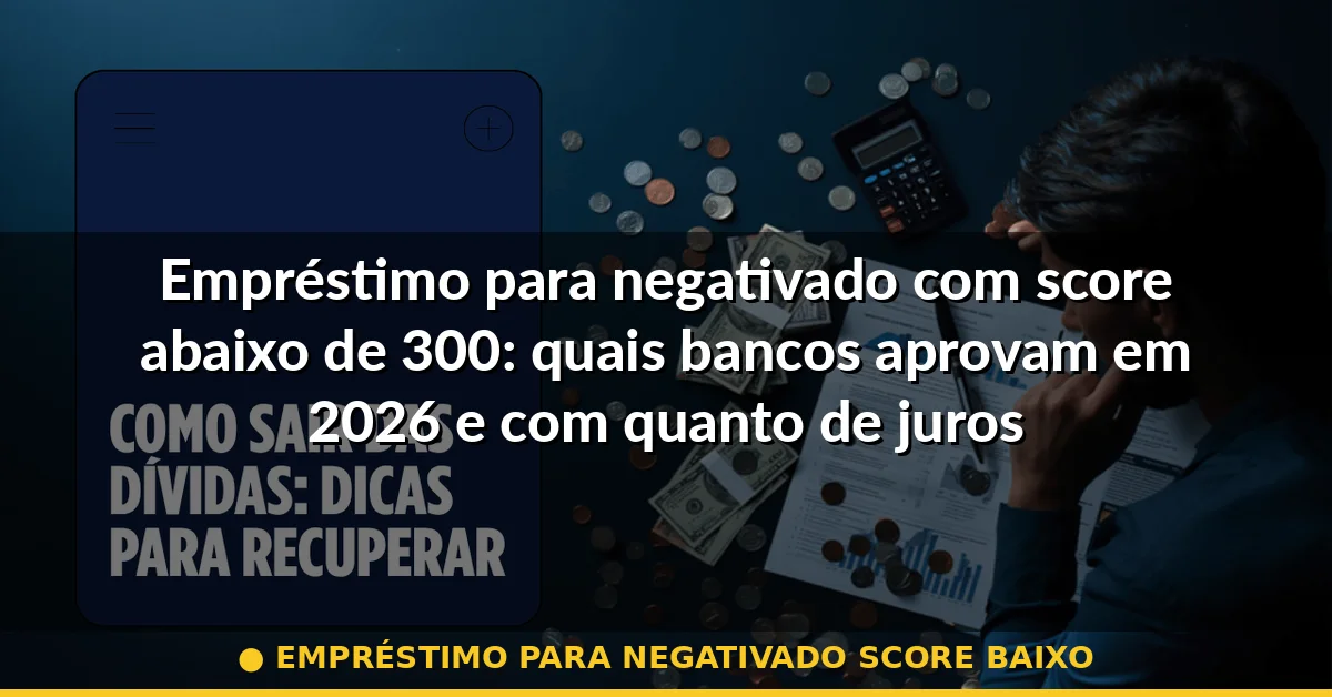 empréstimo para negativado score baixo — Guia completo 2026