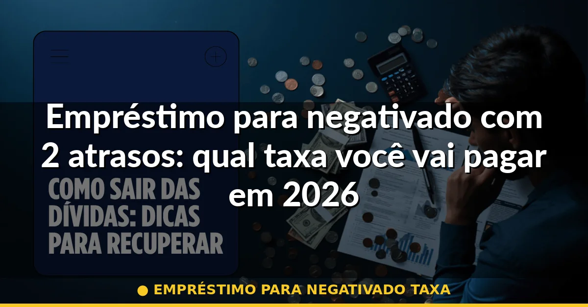 empréstimo para negativado taxa — Guia completo 2026