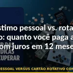empréstimo pessoal versus cartão rotativo comparação juros — Guia completo 2026