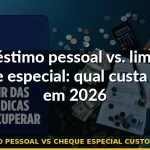 empréstimo pessoal vs cheque especial custo comparação — Guia completo 2026