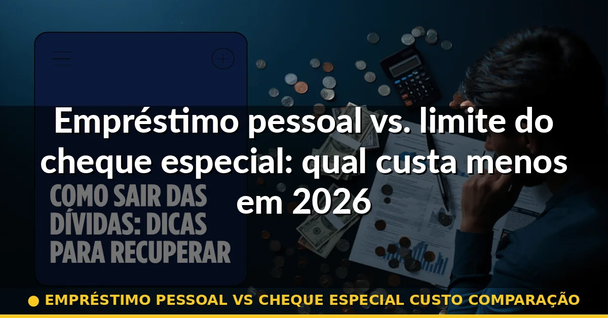 empréstimo pessoal vs cheque especial custo comparação — Guia completo 2026