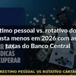 empréstimo pessoal vs rotativo cartão 2026 — Guia completo 2026