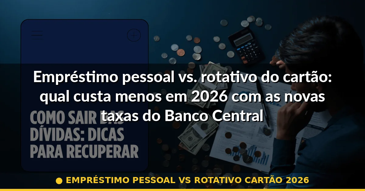 empréstimo pessoal vs rotativo cartão 2026 — Guia completo 2026