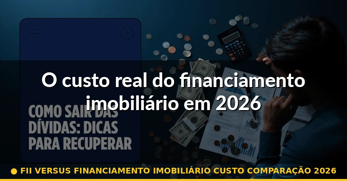 O custo real do financiamento imobiliário em 2026 — fii versus financiamento imobiliário custo comparação 2026