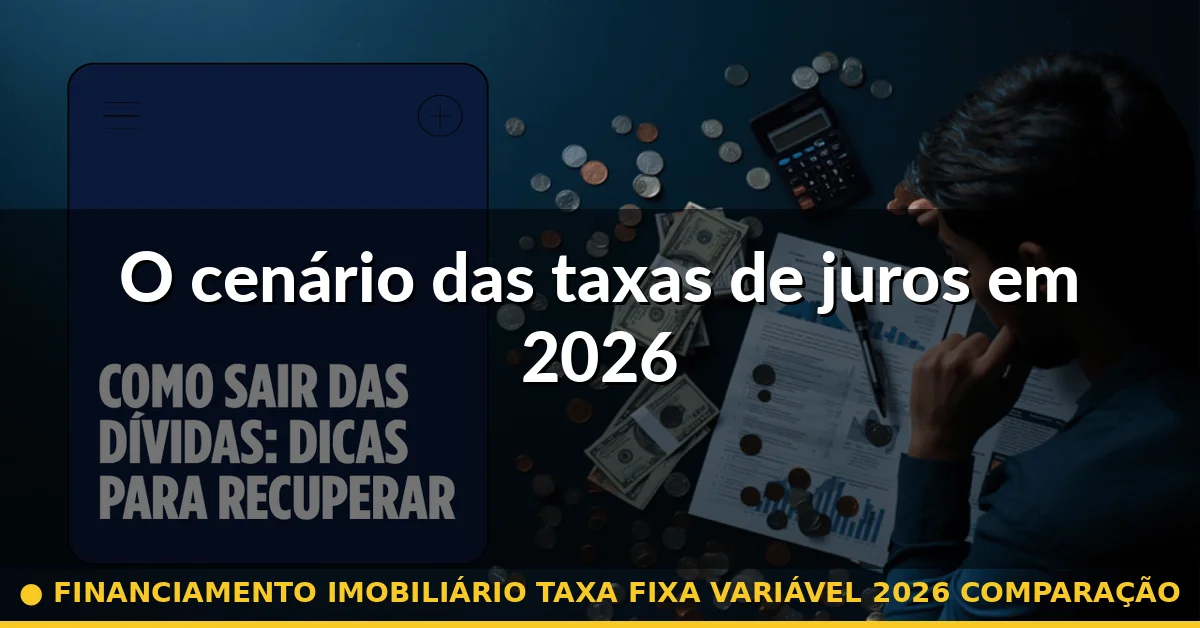 O cenário das taxas de juros em 2026 — financiamento imobiliário taxa fixa variável 2026 comparação