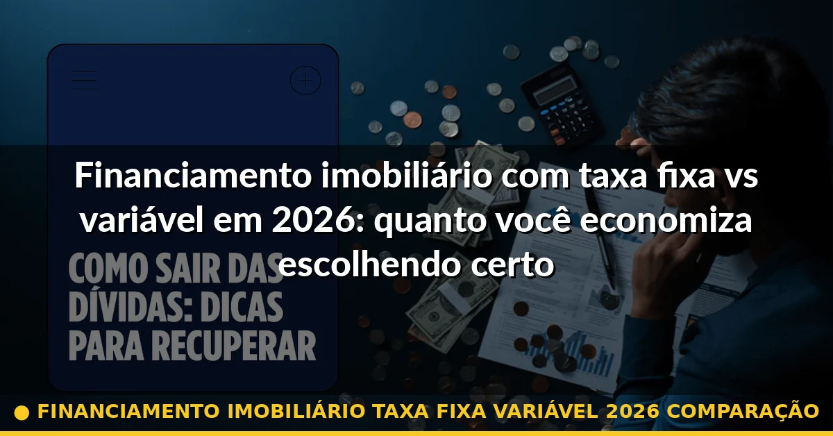financiamento imobiliário taxa fixa variável 2026 comparação — Guia completo 2026