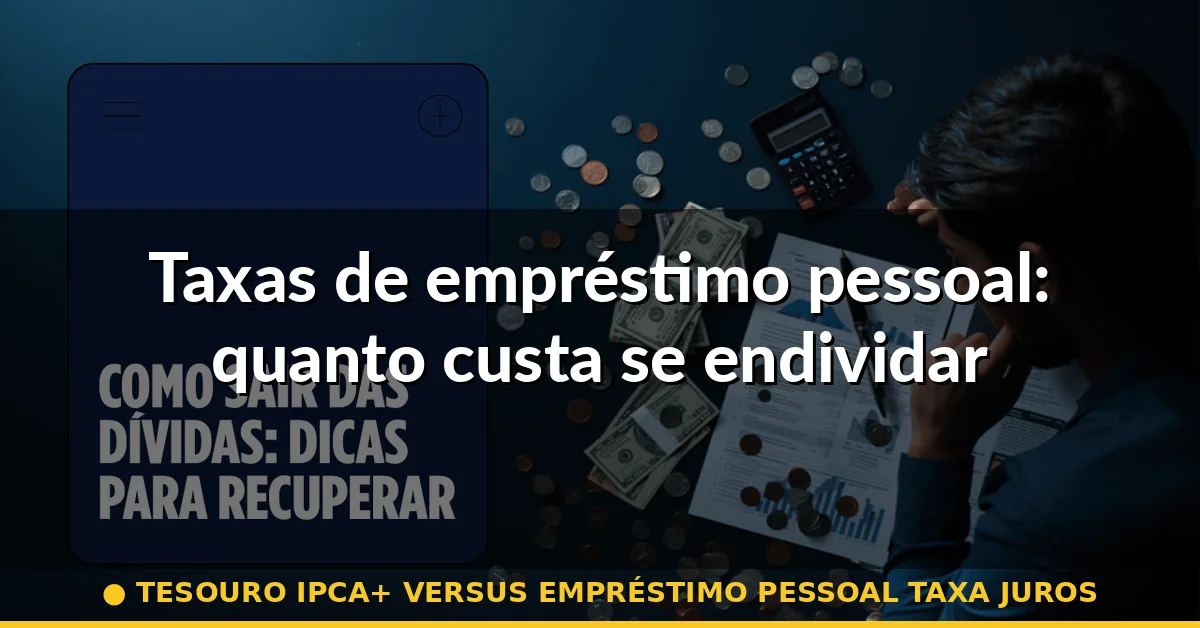 Taxas de empréstimo pessoal: quanto custa se endividar — tesouro ipca+ versus empréstimo pessoal taxa juros