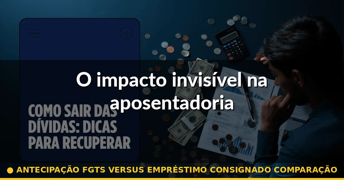 O impacto invisível na aposentadoria — antecipação fgts versus empréstimo consignado comparação