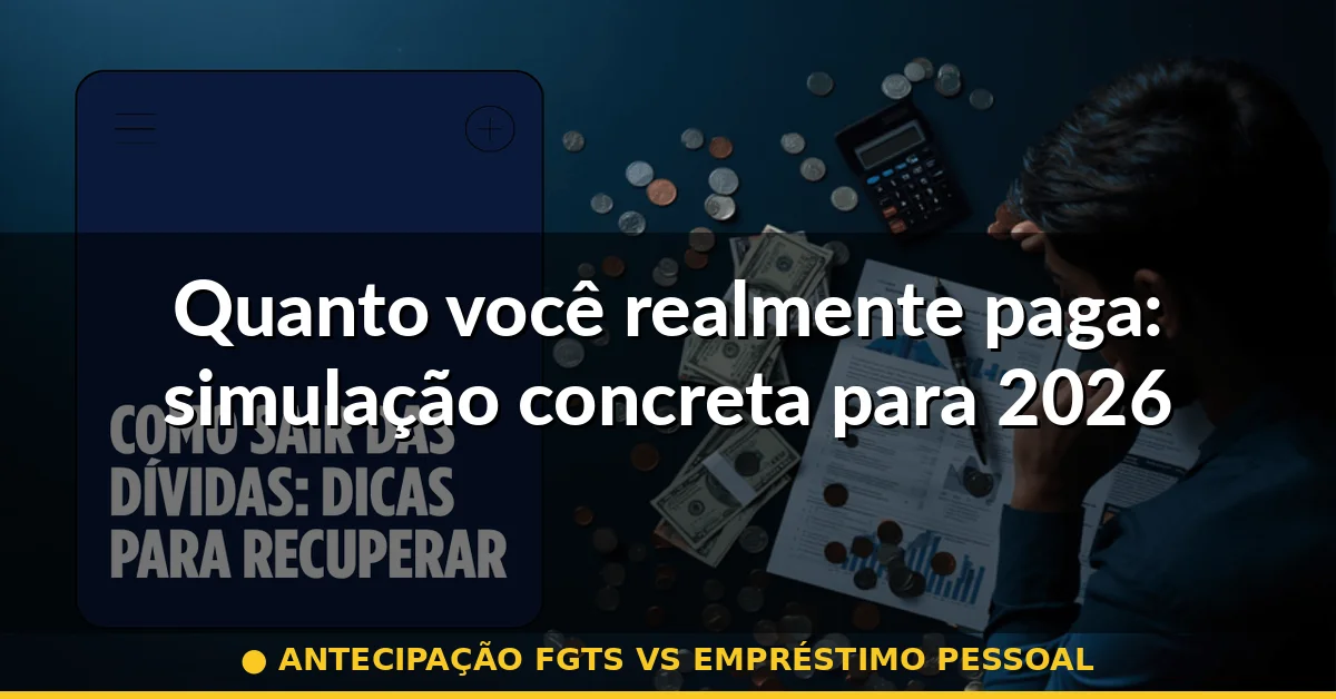 Quanto você realmente paga: simulação concreta para 2026 — antecipação fgts vs empréstimo pessoal