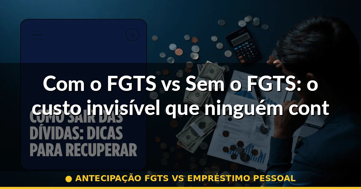 Com o FGTS vs Sem o FGTS: o custo invisível que ninguém conta — antecipação fgts vs empréstimo pessoal