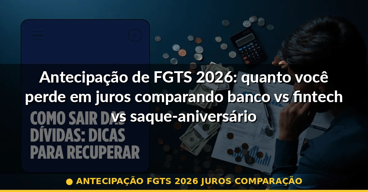 antecipação fgts 2026 juros comparação — Guia completo 2026