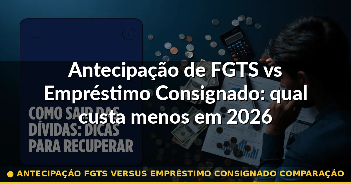 antecipação fgts versus empréstimo consignado comparação — Guia completo 2026
