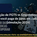 antecipação fgts vs empréstimo pessoal — Guia completo 2026