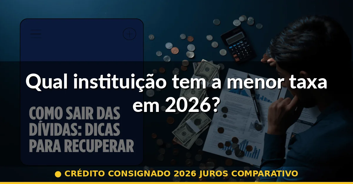 Qual instituição tem a menor taxa em 2026? — crédito consignado 2026 juros comparativo