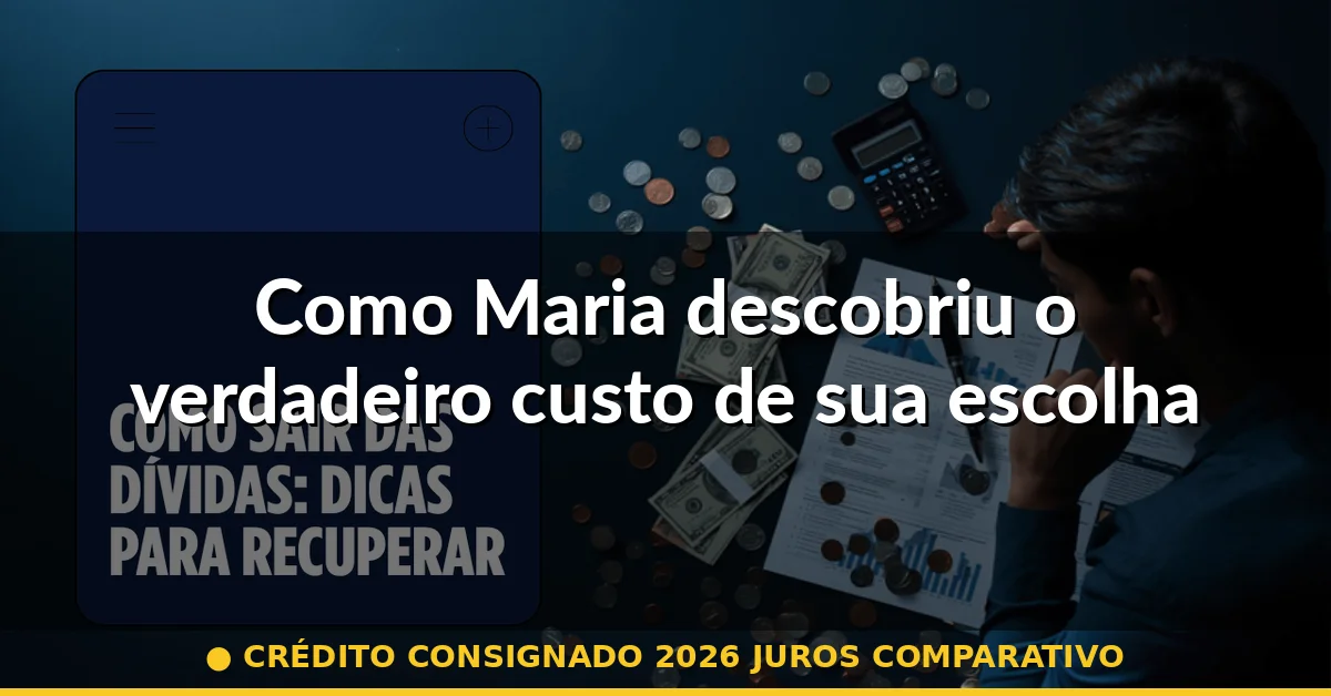 Como Maria descobriu o verdadeiro custo de sua escolha — crédito consignado 2026 juros comparativo