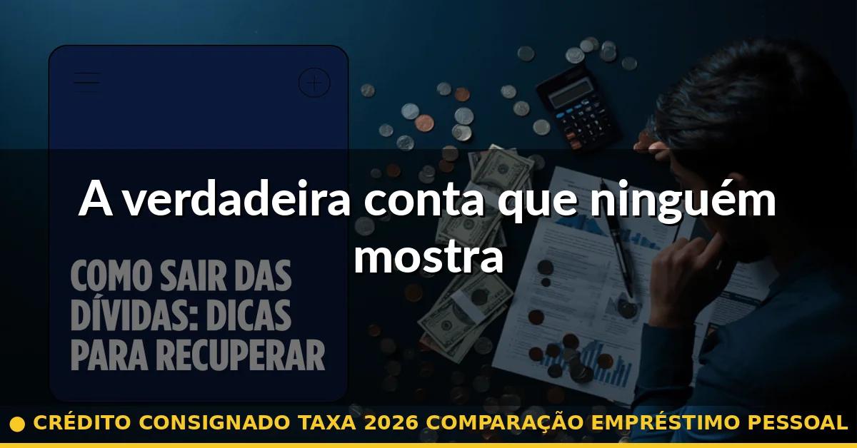 A verdadeira conta que ninguém mostra — crédito consignado taxa 2026 comparação empréstimo pessoal