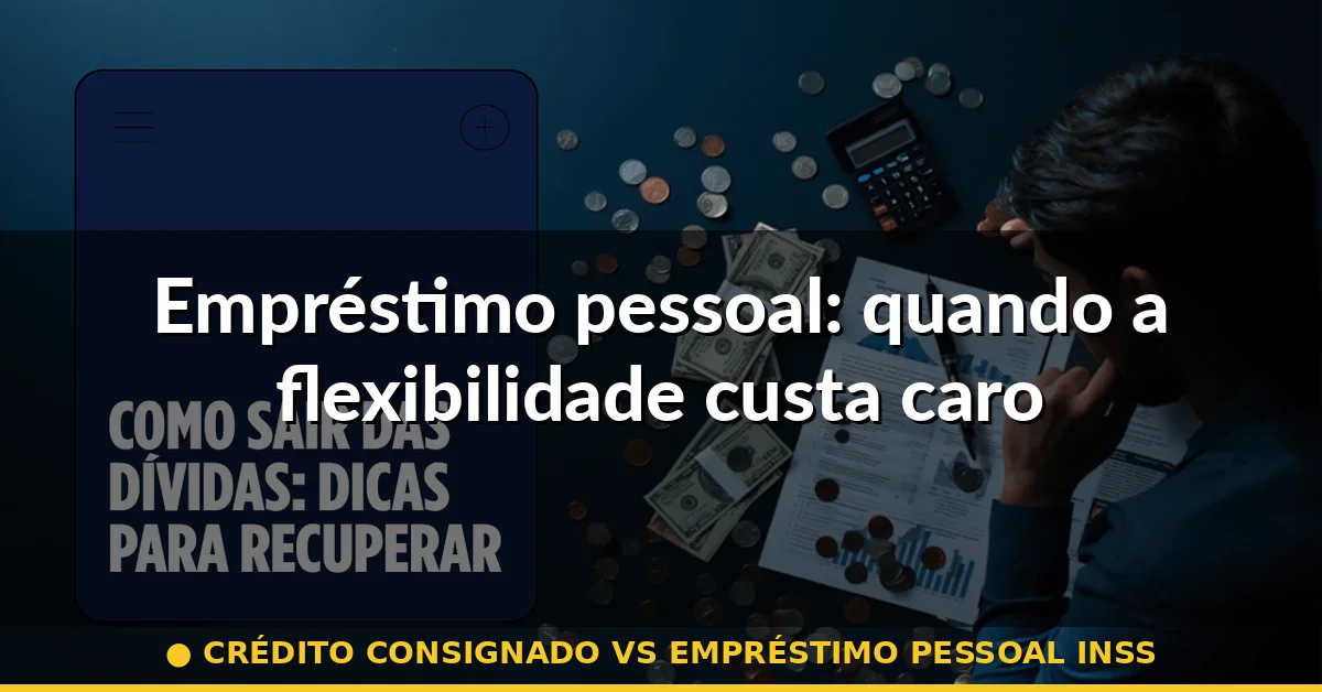 Empréstimo pessoal: quando a flexibilidade custa caro — crédito consignado vs empréstimo pessoal inss