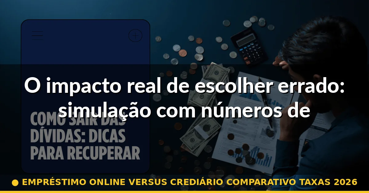 O impacto real de escolher errado: simulação com números de 2026 — empréstimo online versus crediário comparativo taxas 2026