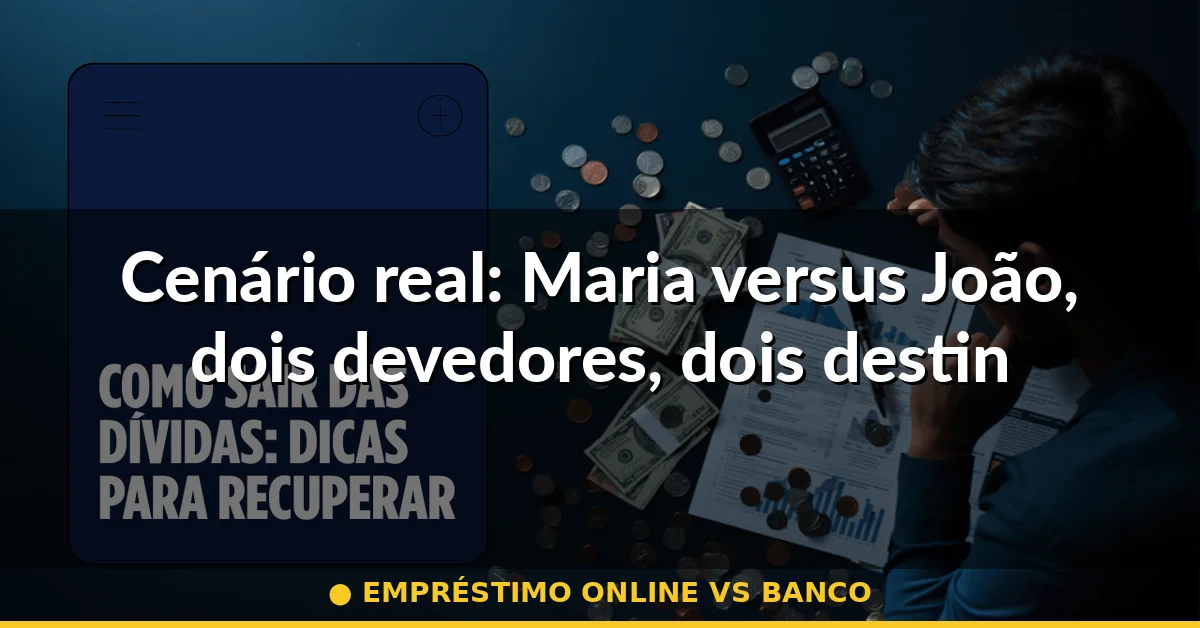 Cenário real: Maria versus João, dois devedores, dois destinos — empréstimo online vs banco