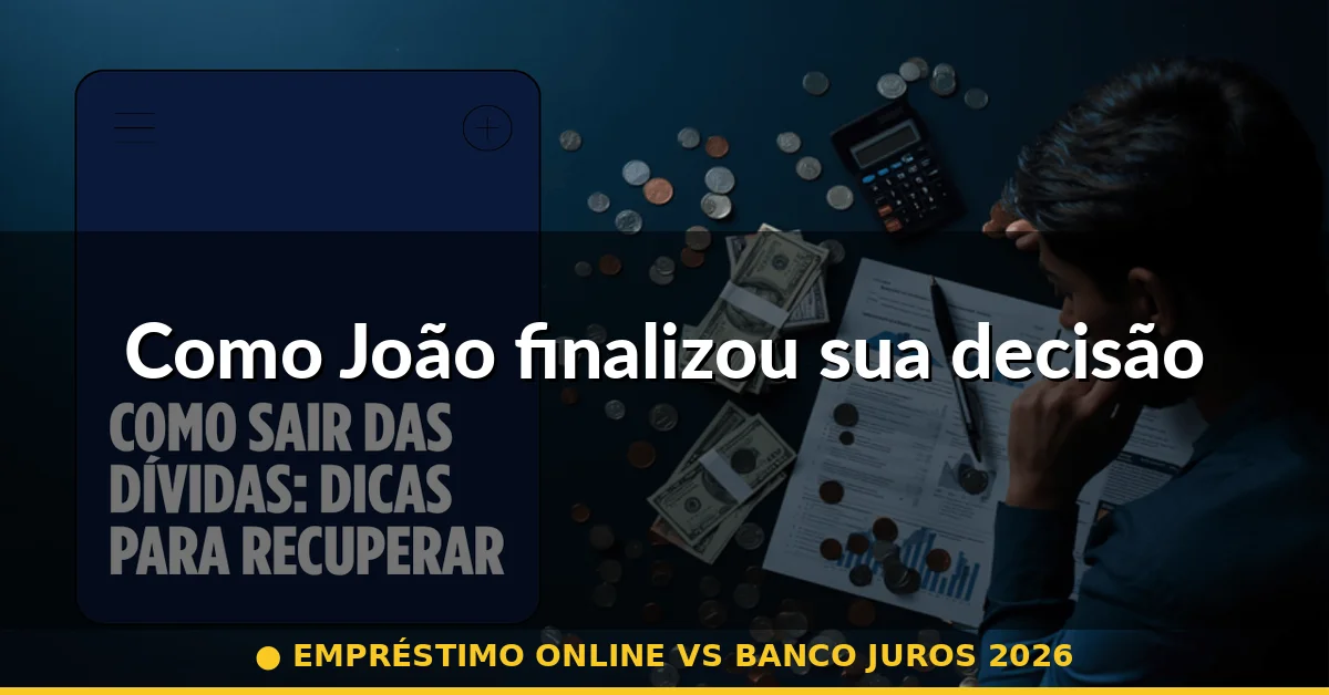 Como João finalizou sua decisão — empréstimo online vs banco juros 2026
