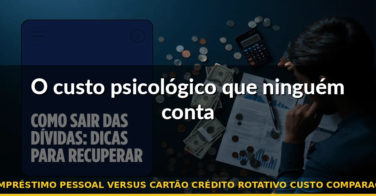 O custo psicológico que ninguém conta — empréstimo pessoal versus cartão crédito rotativo custo comparação